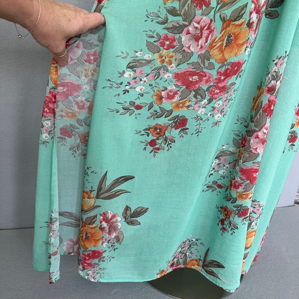 Auguste the Label Jennifer Maxi Dress Green Floral Boho Lightweight Lined Size S - Picture 11 of 16